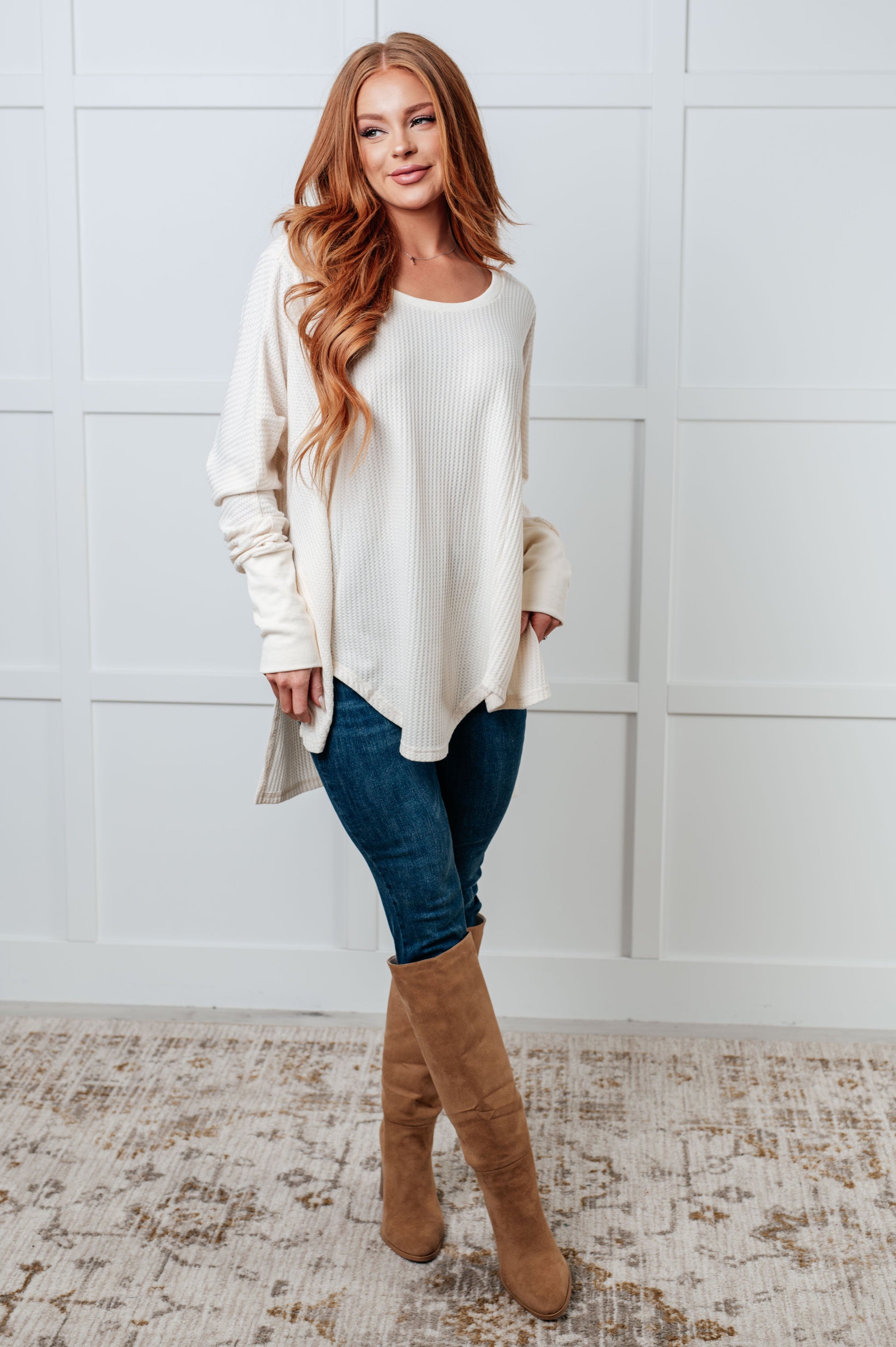 You're Too Kind Waffle Knit Top - Simply Graced Mama