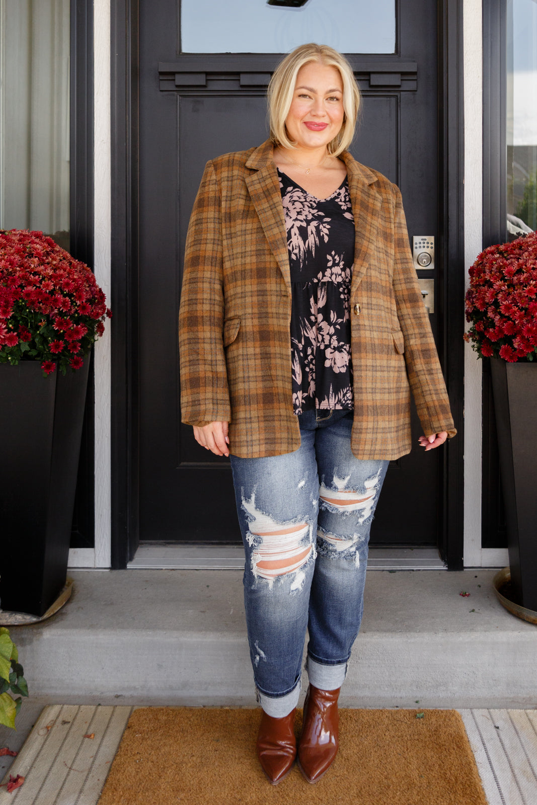 World Class Plaid Blazer - Simply Graced Mama