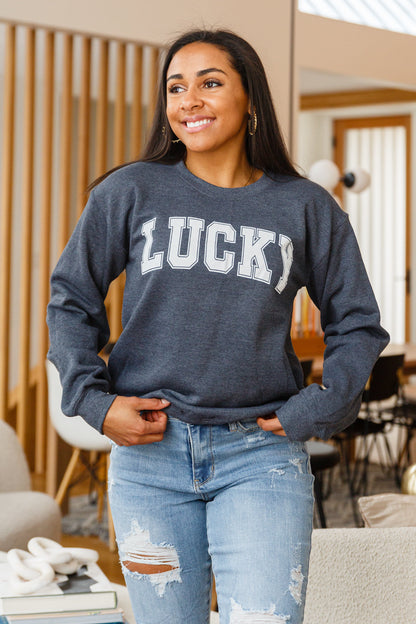 Your Lucky Crew Neck Sweater - Simply Graced Mama