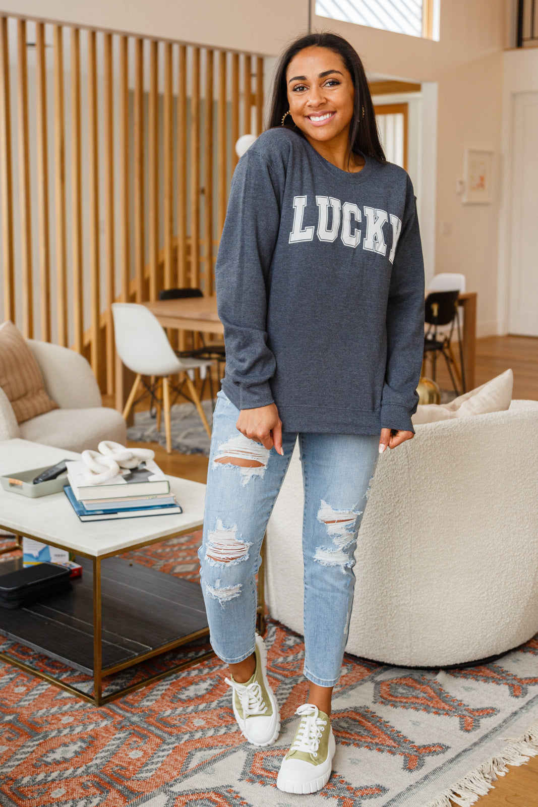 Your Lucky Crew Neck Sweater - Simply Graced Mama