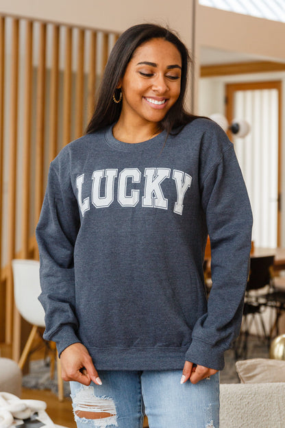 Your Lucky Crew Neck Sweater - Simply Graced Mama