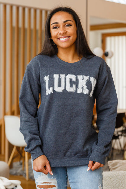 Your Lucky Crew Neck Sweater - Simply Graced Mama