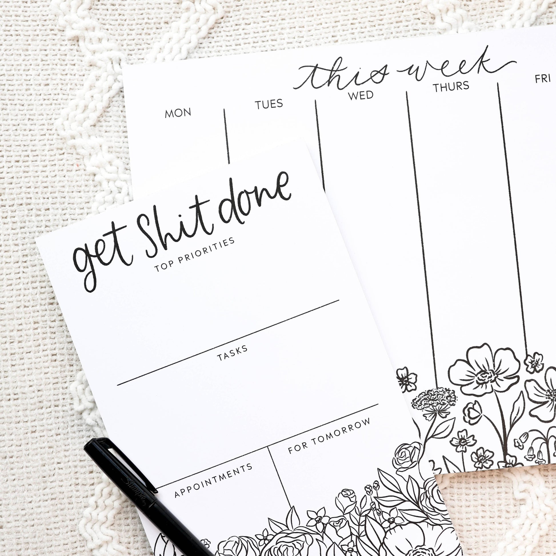 Get Shit Done Daily Planner Notepad - Simply Graced Mama