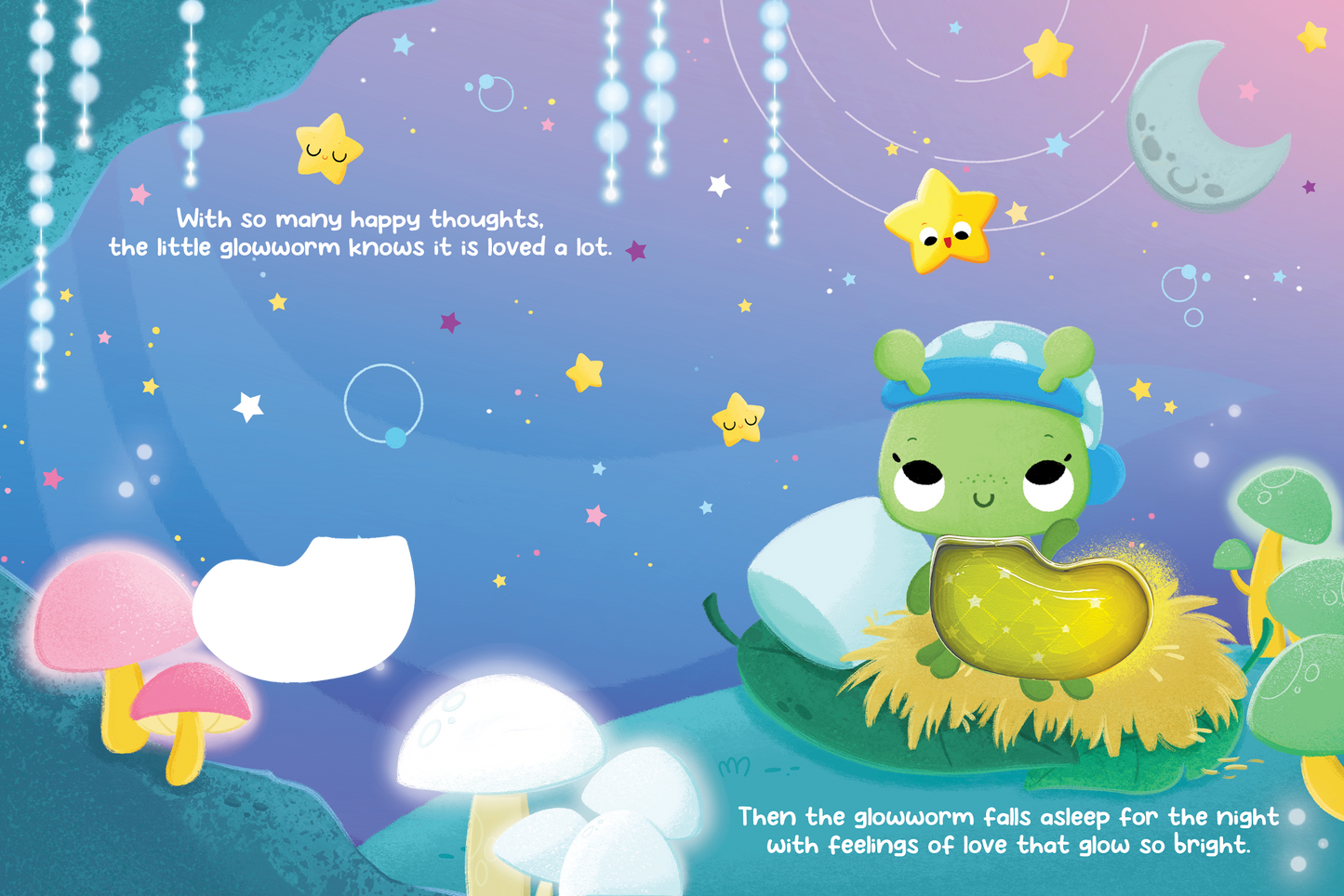 Bedtime for Glowworm- Sensory Touch and Light-Up Board Book