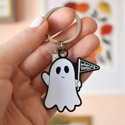 Believe In Yourself Ghost Keychain