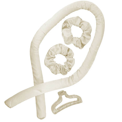 Heatless Satin Curler Set-effortless curls, no heat damage: IVORY