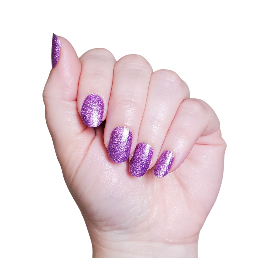 Lilac Shimmer | Light Purple Glitter Nail Polish Wrap Set