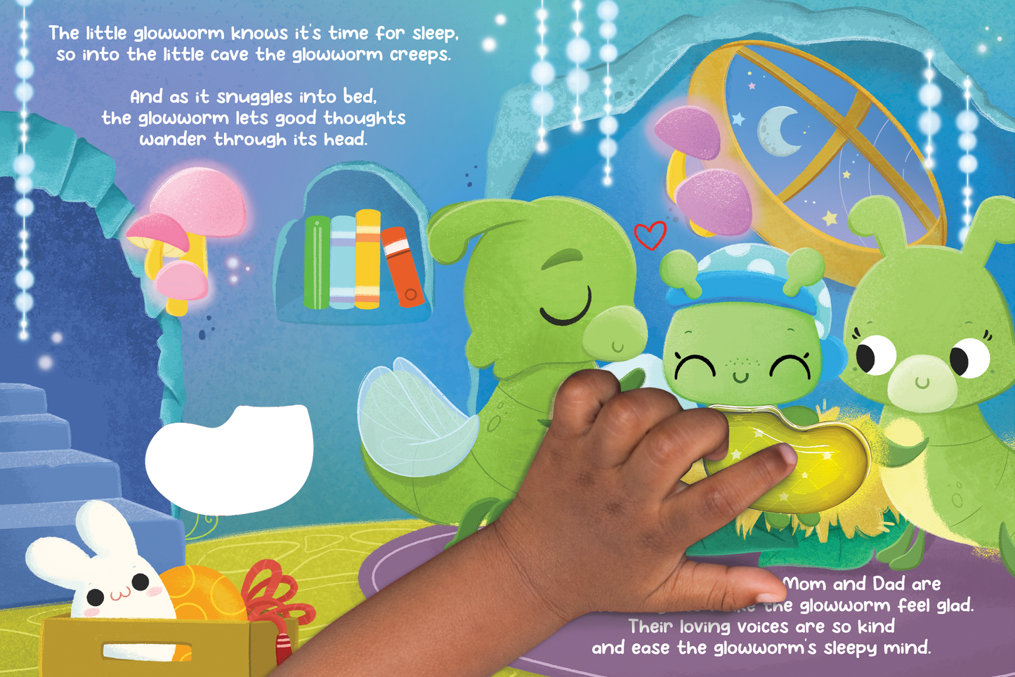 Bedtime for Glowworm- Sensory Touch and Light-Up Board Book