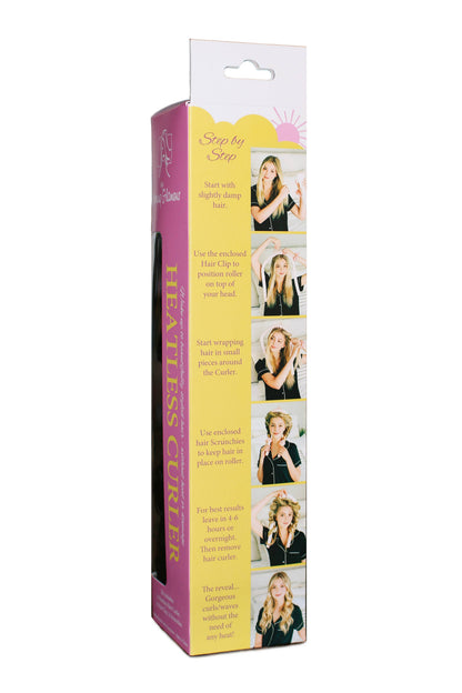 Heatless Satin Curler Set-effortless curls, no heat damage: IVORY