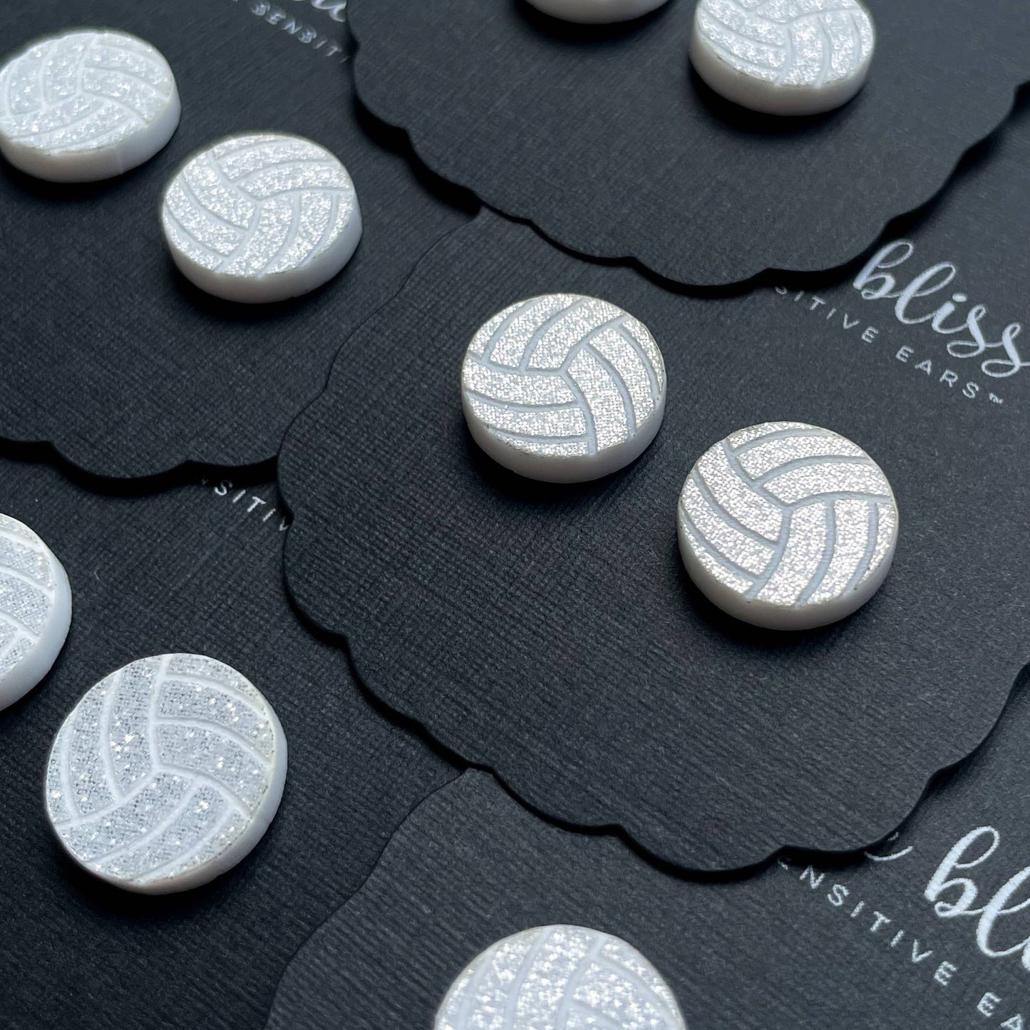 Volleyball stud earrings
