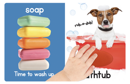 Splish! Splash! Bath Time  -Touch and Feel Sensory Board Book