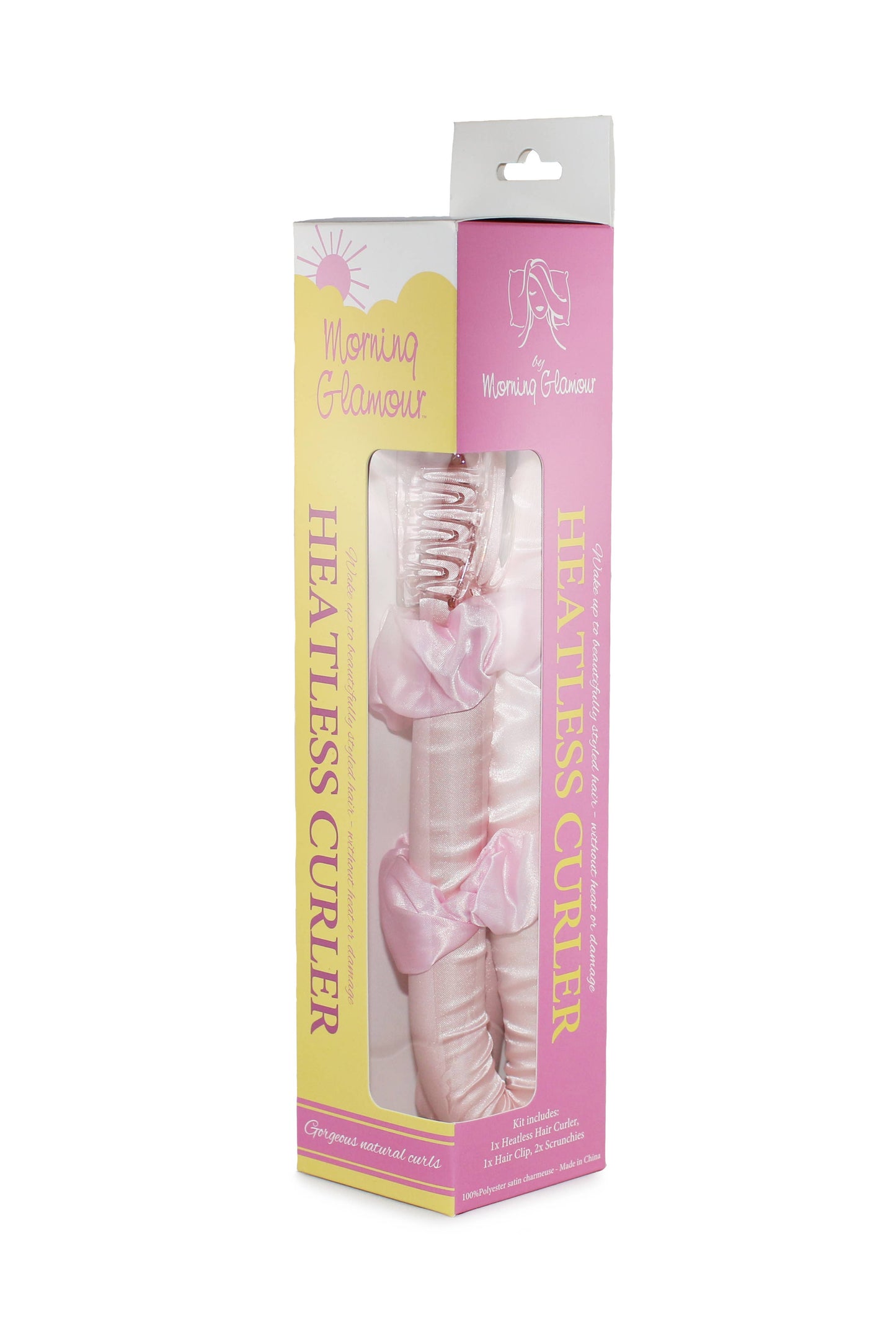 Heatless Satin Curler Set-effortless curls, no heat damage: PINK