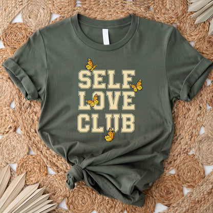 Self Love Club Graphic Tee in Olive
