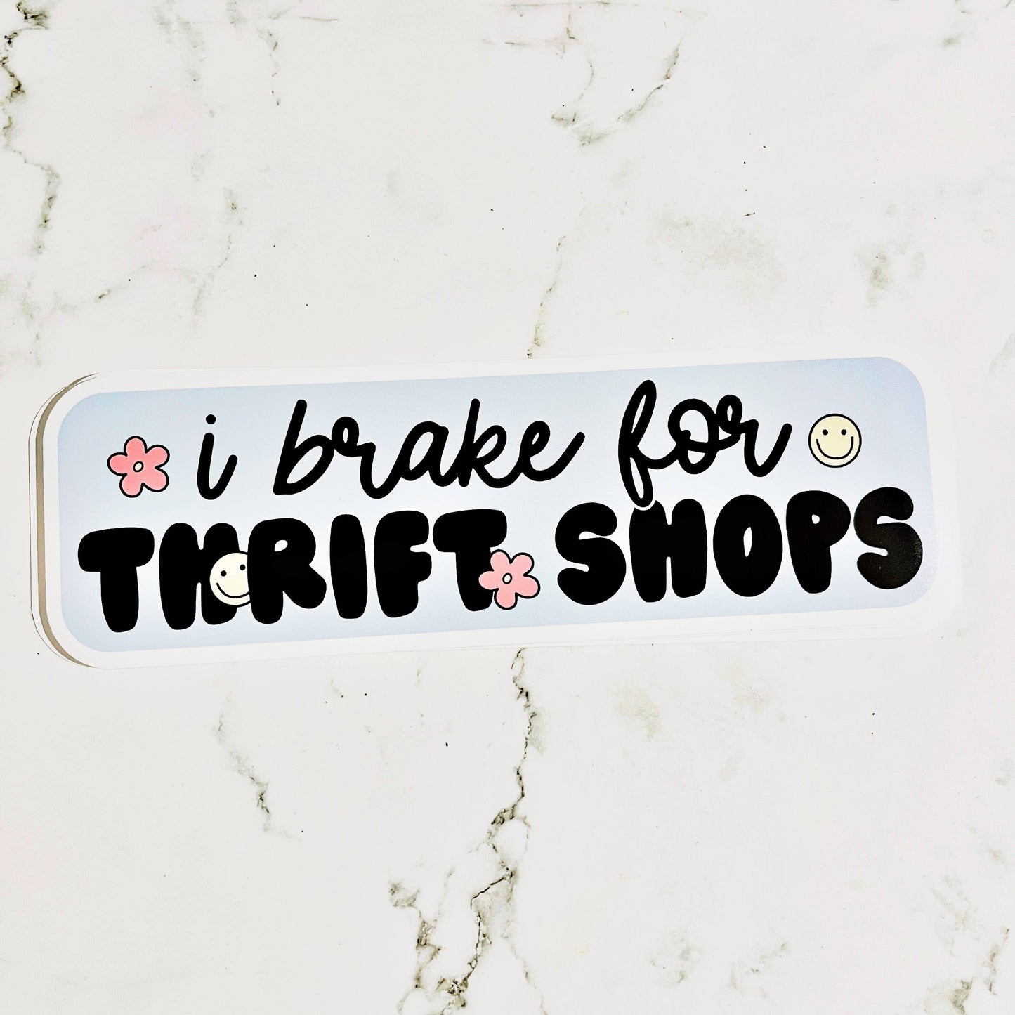 I Brake for Thrift Shops Car Decal