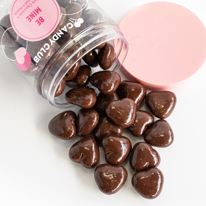 Be Mine Dark Chocolate & Caramel Hearts Candy