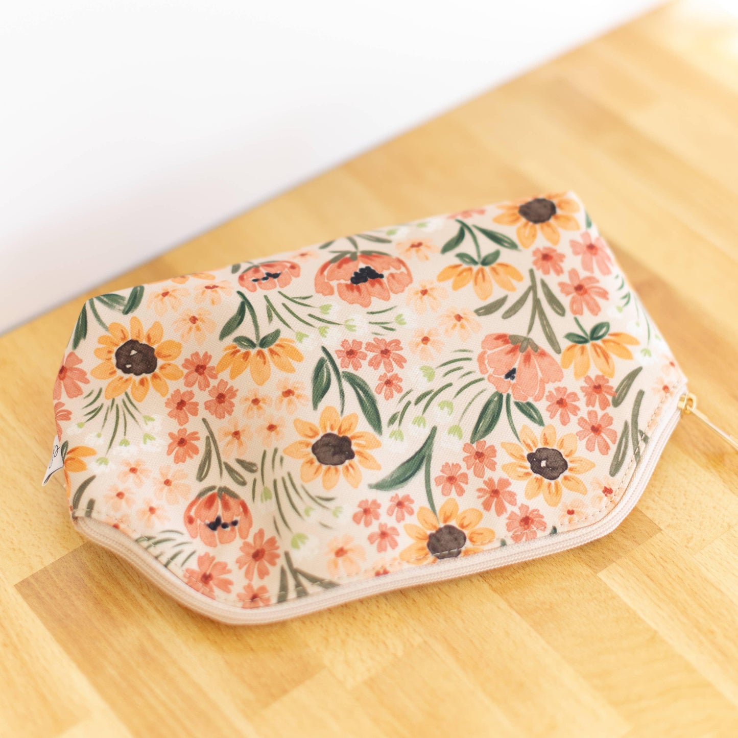 Sunny Poppies Zipper Pouch - Simply Graced Mama