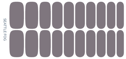 Seattle Fog | Medium Gray At Home Manicure Nail Polish Wrap