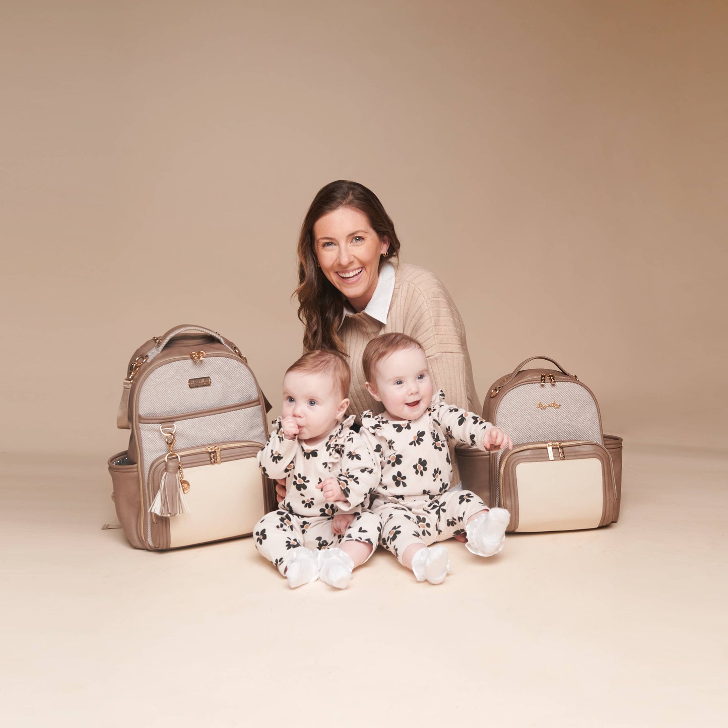 Vanilla Latte Itzy Mini Plus™ Diaper Bag Backpack - Simply Graced Mama