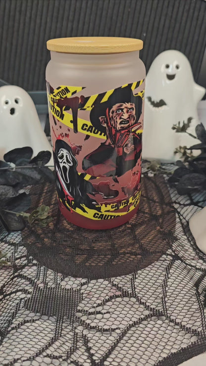 Caution Horror Character Libbey Glass Cup