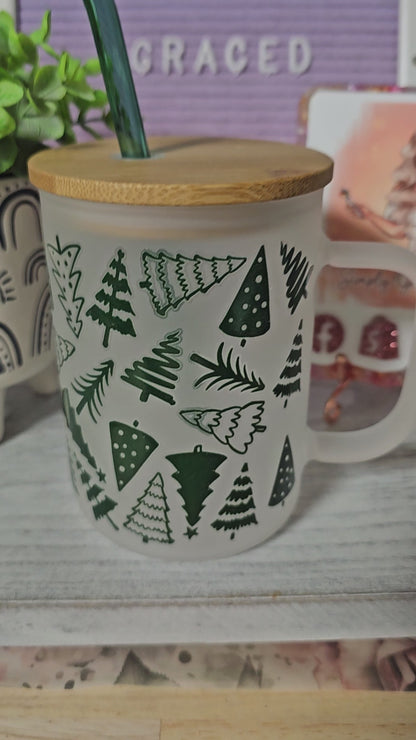 Christmas Trees Frosted Mug