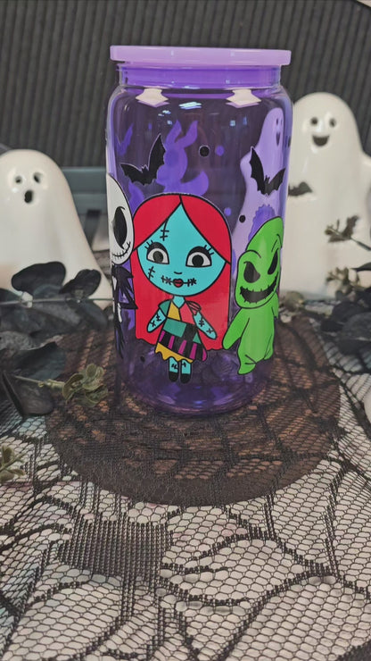 Nightmare Before Christmas Purple Libbey Glass Cup