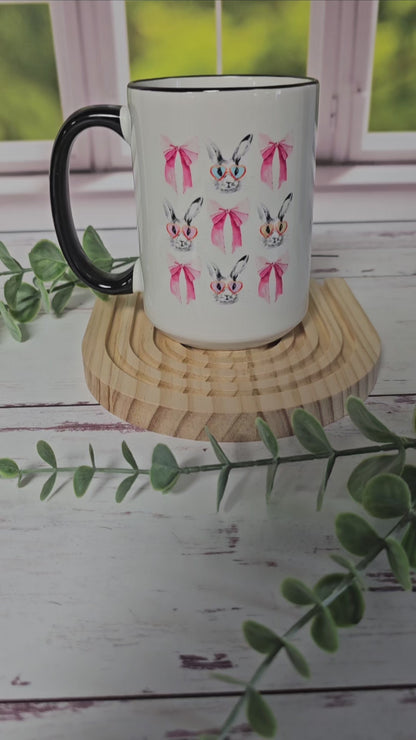 Bunnies and Bows Coquette 15oz Coffee Mug