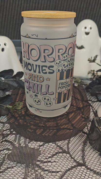 Horror Movies and Chill Libbey Glass Cup