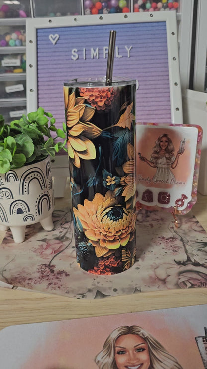 Fall Flowers Tumbler