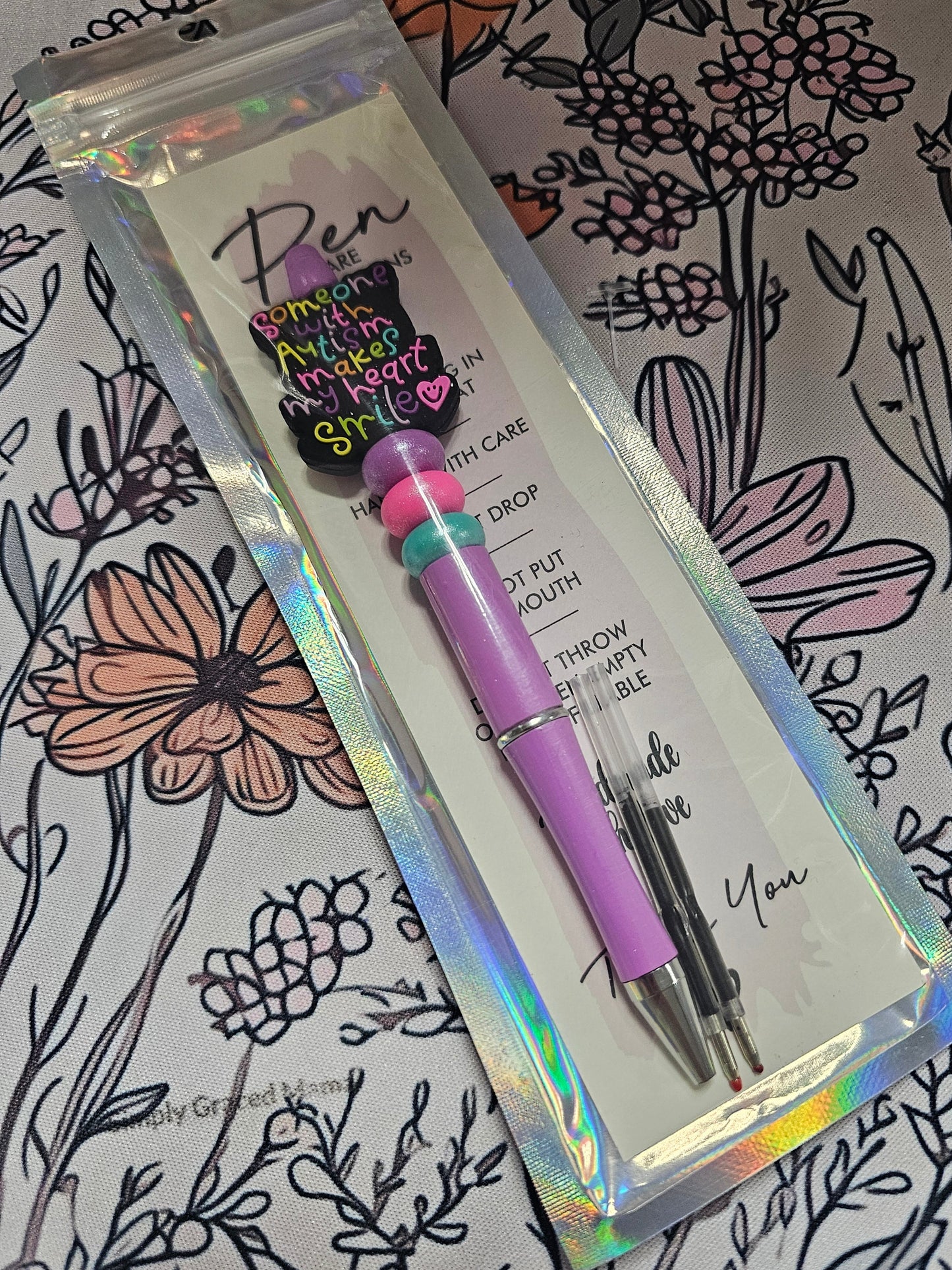 Someone with Autism Beaded Pen