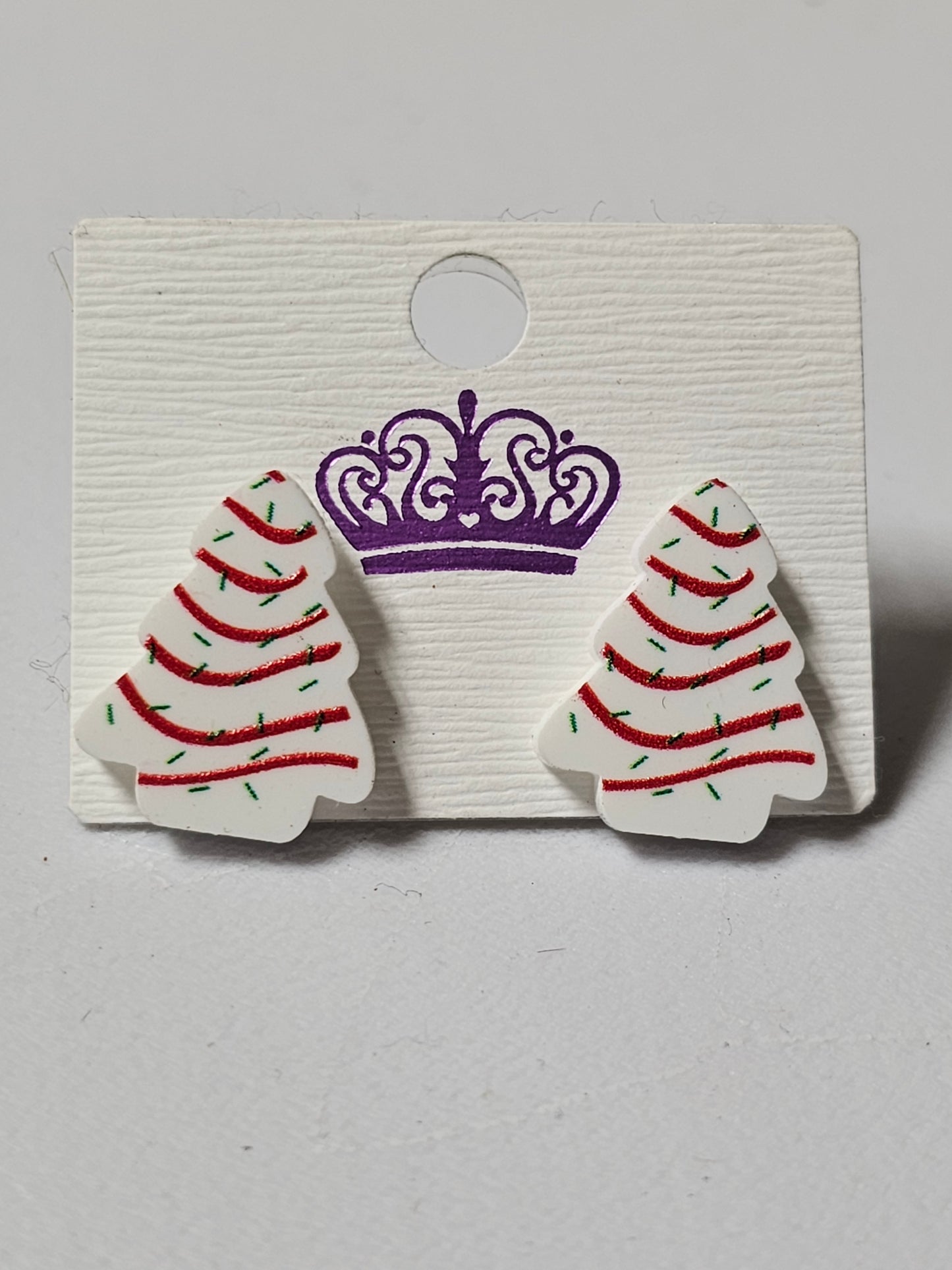 Christmas Tree Cake Stud Earrings