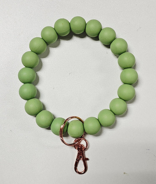 Sage Green Beaded Wristlet