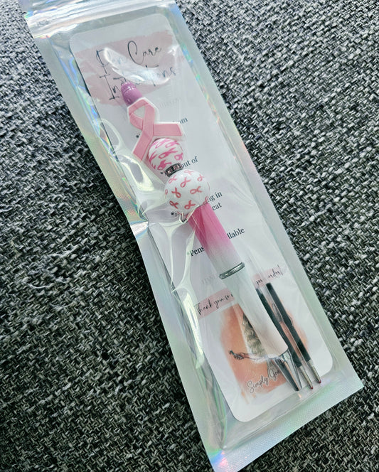 Breast Cancer Awareness Beaded Pen