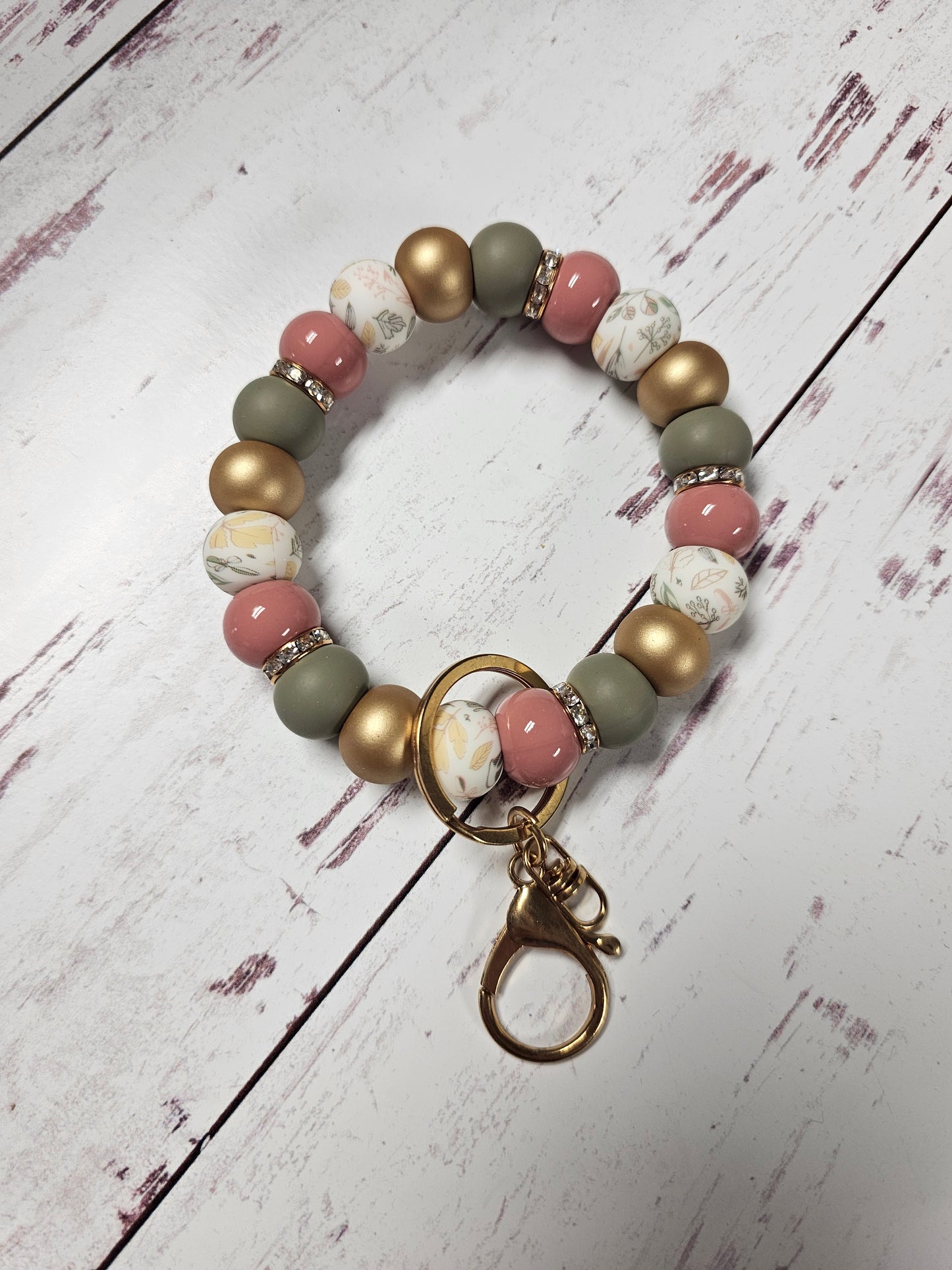 Fall is in the Air Beaded Wristlet