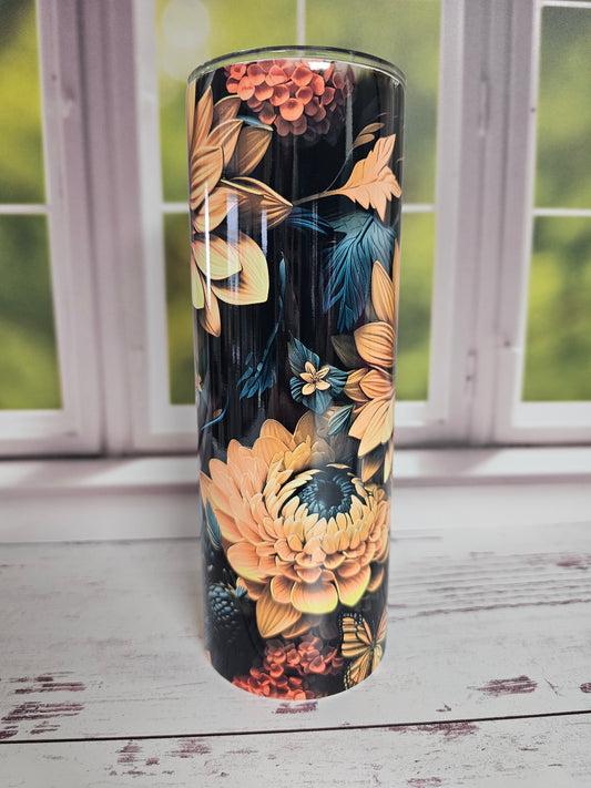 Fall Flowers Tumbler