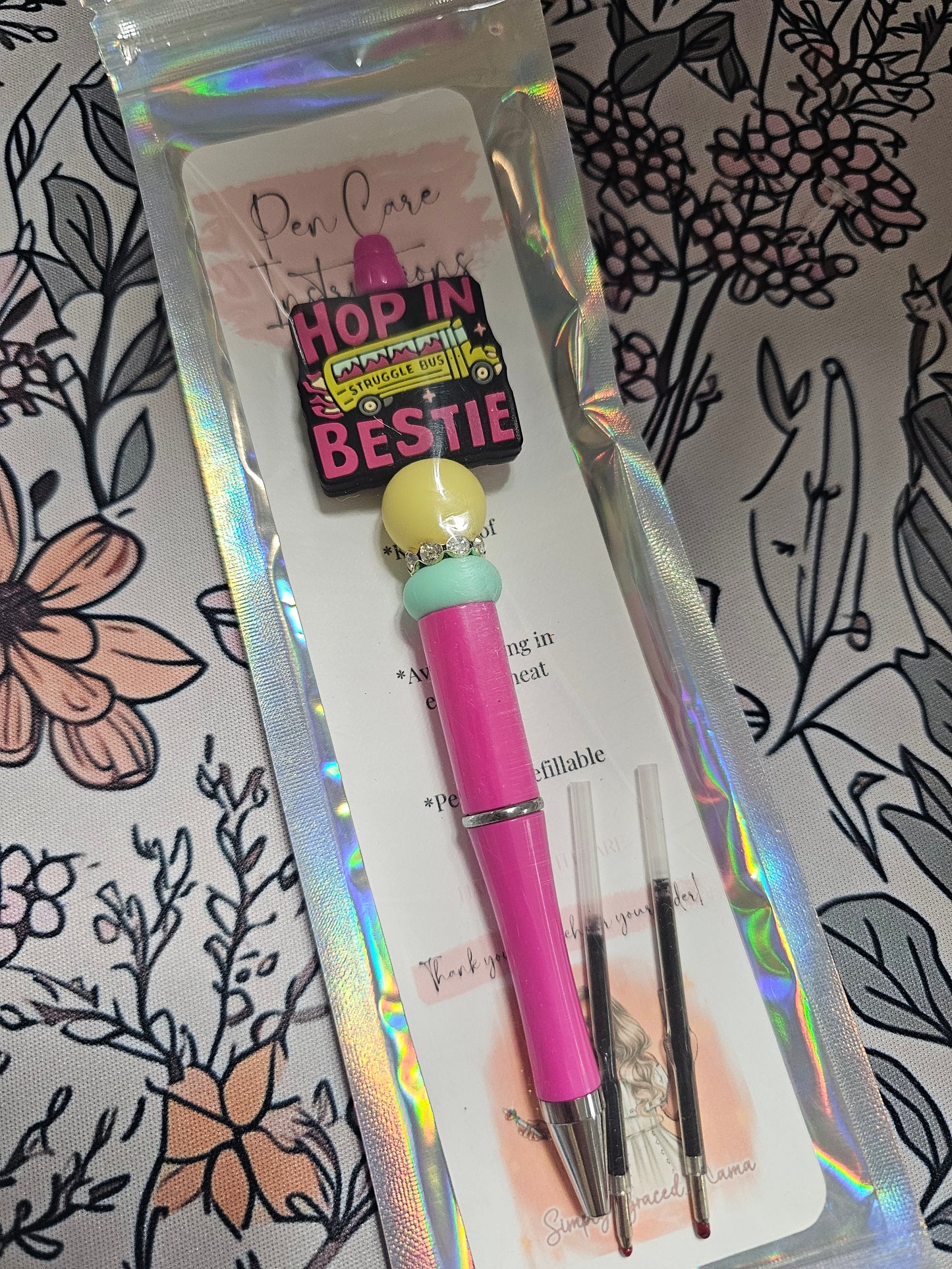 Struggle Bus Beaded Pen