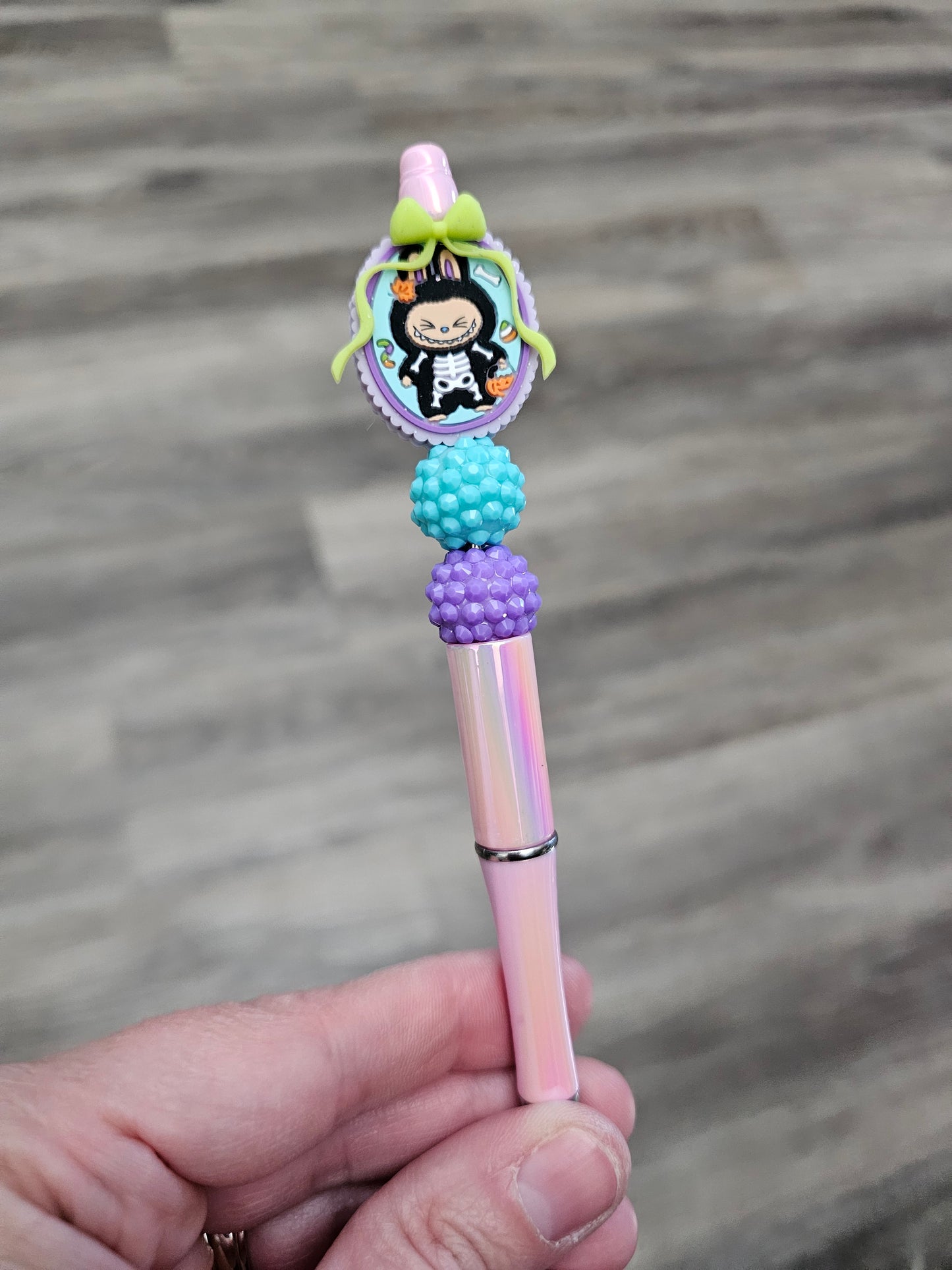 Skeleton Labubu Beaded Pen