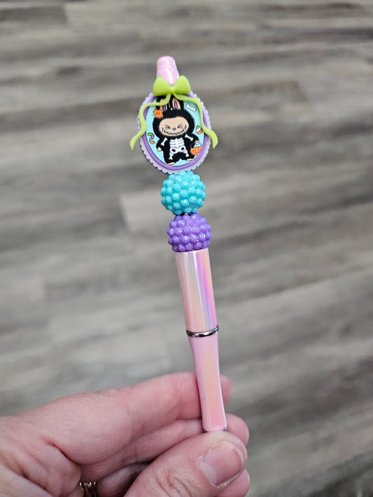 Skeleton Labubu Beaded Pen