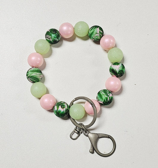 Tropical Garden Beaded Wristlet