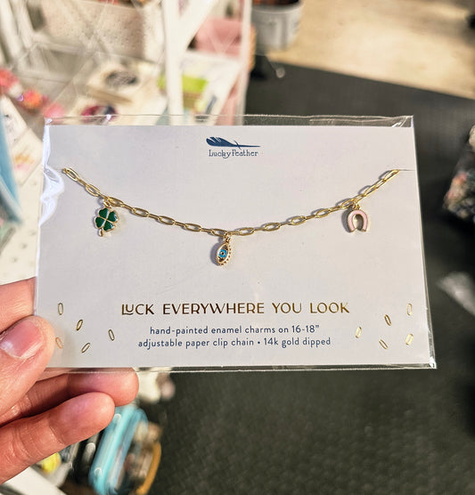 Luck Everywhere You Look Charm Necklace