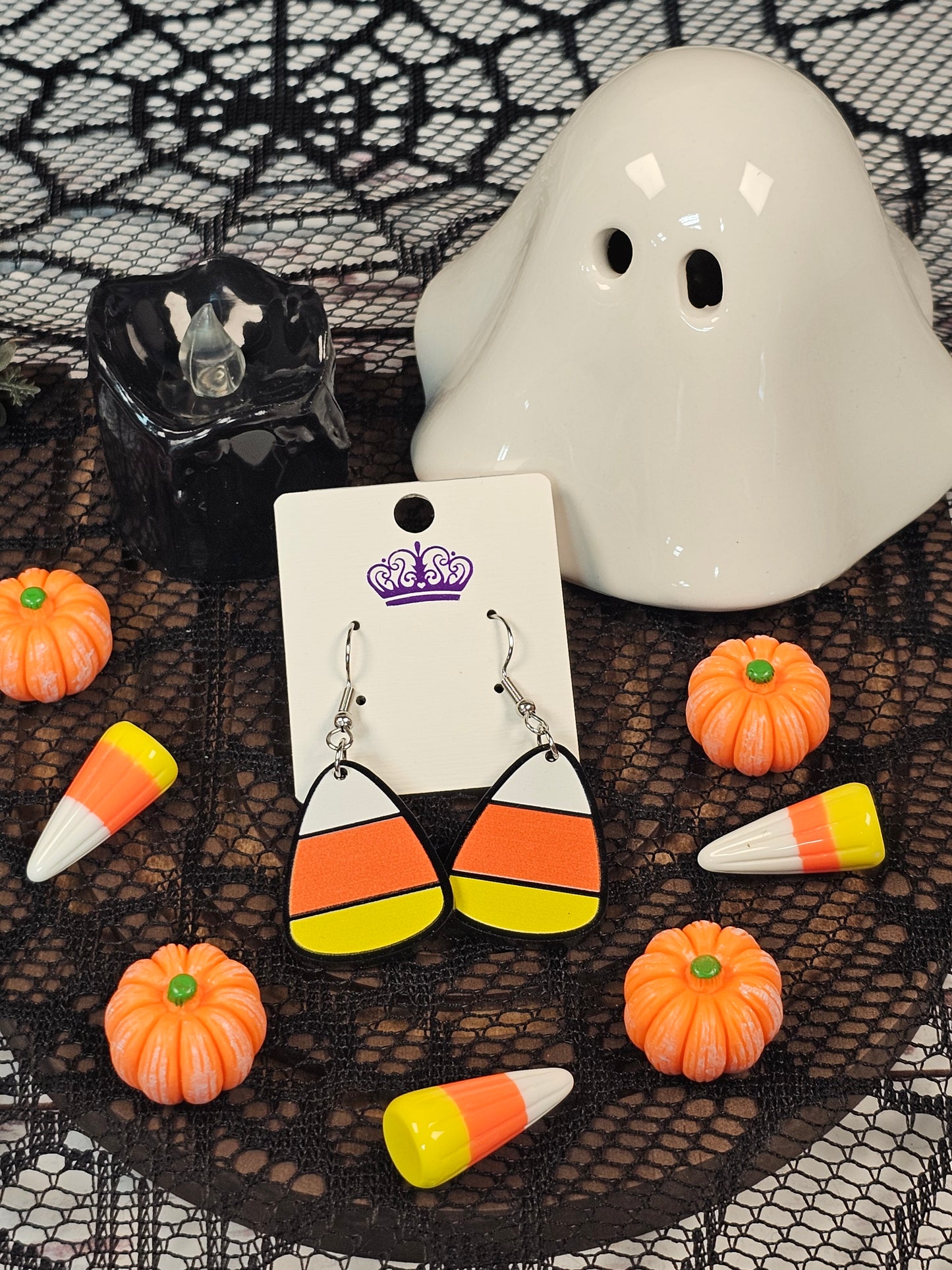 Candy Corn Dangle Earrings