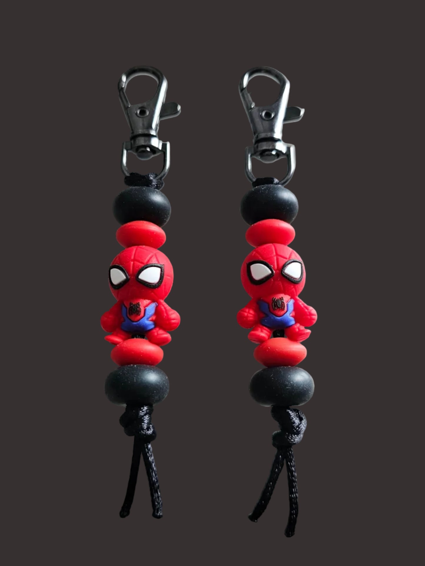 Spiderman Beaded Keychain