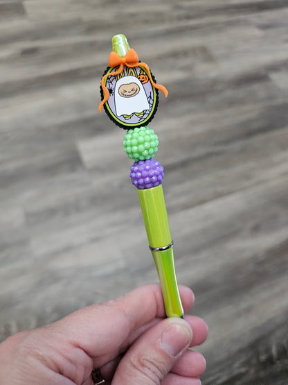 Ghost Labubu Beaded Pen