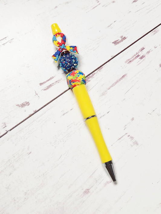 Autism Awareness Beaded Pen