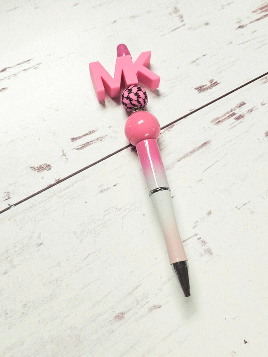 MK Designer Beaded Pen - Pink