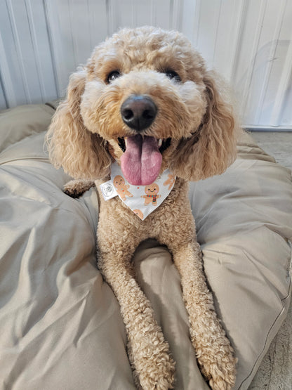 Gingerbread Man Scrunchie Pet Bandana