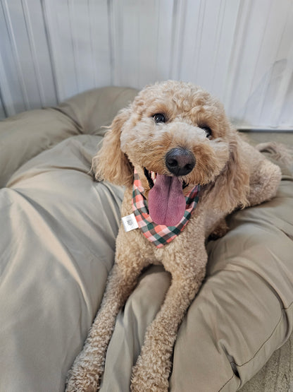 Red & Green Plaid Scrunchie Pet Bandana