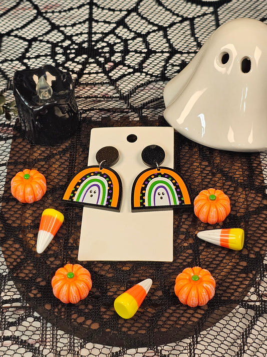 Ghosting Rainbow Dangle Earrings