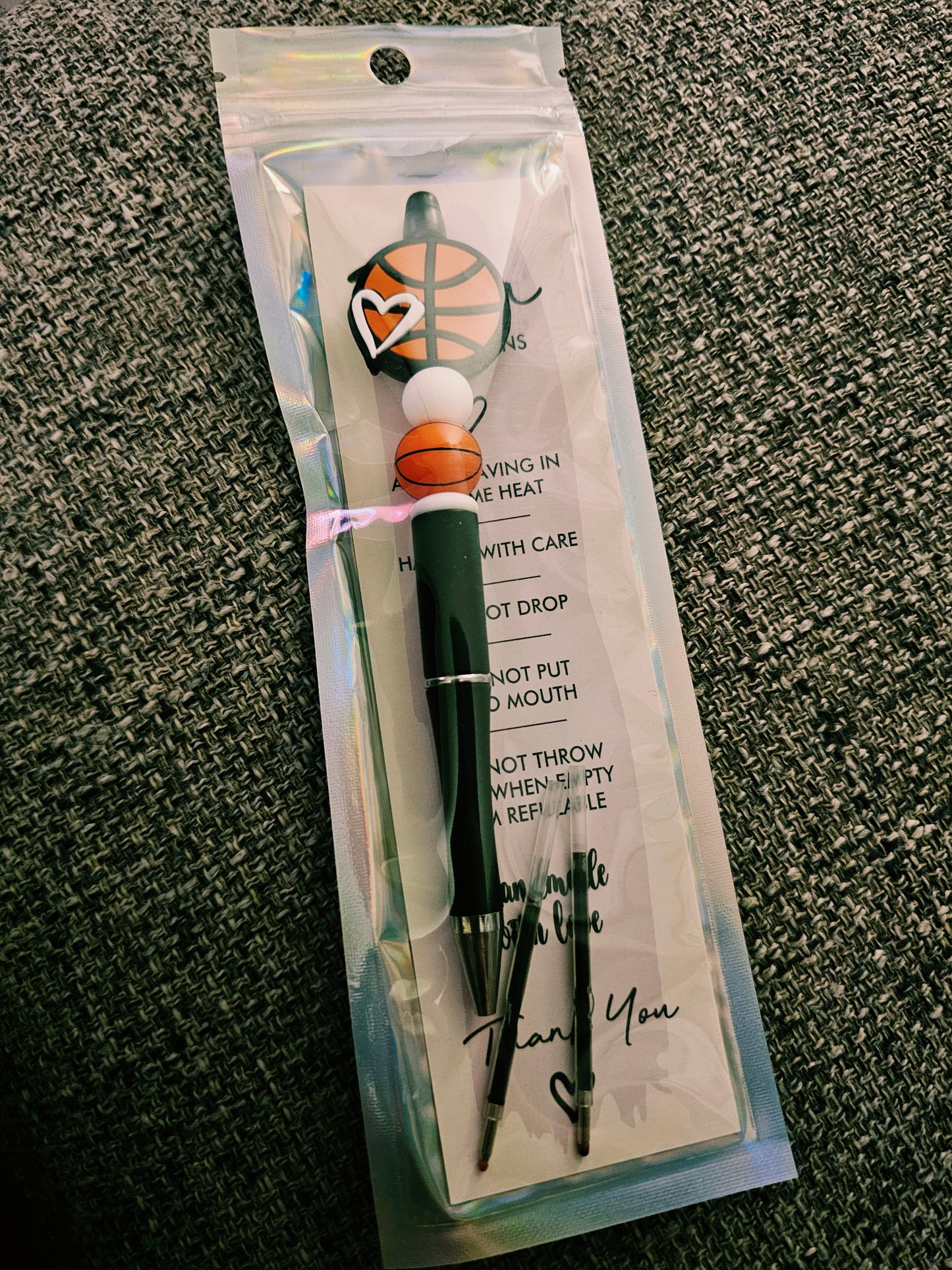 Love of Basketball Beaded Pen