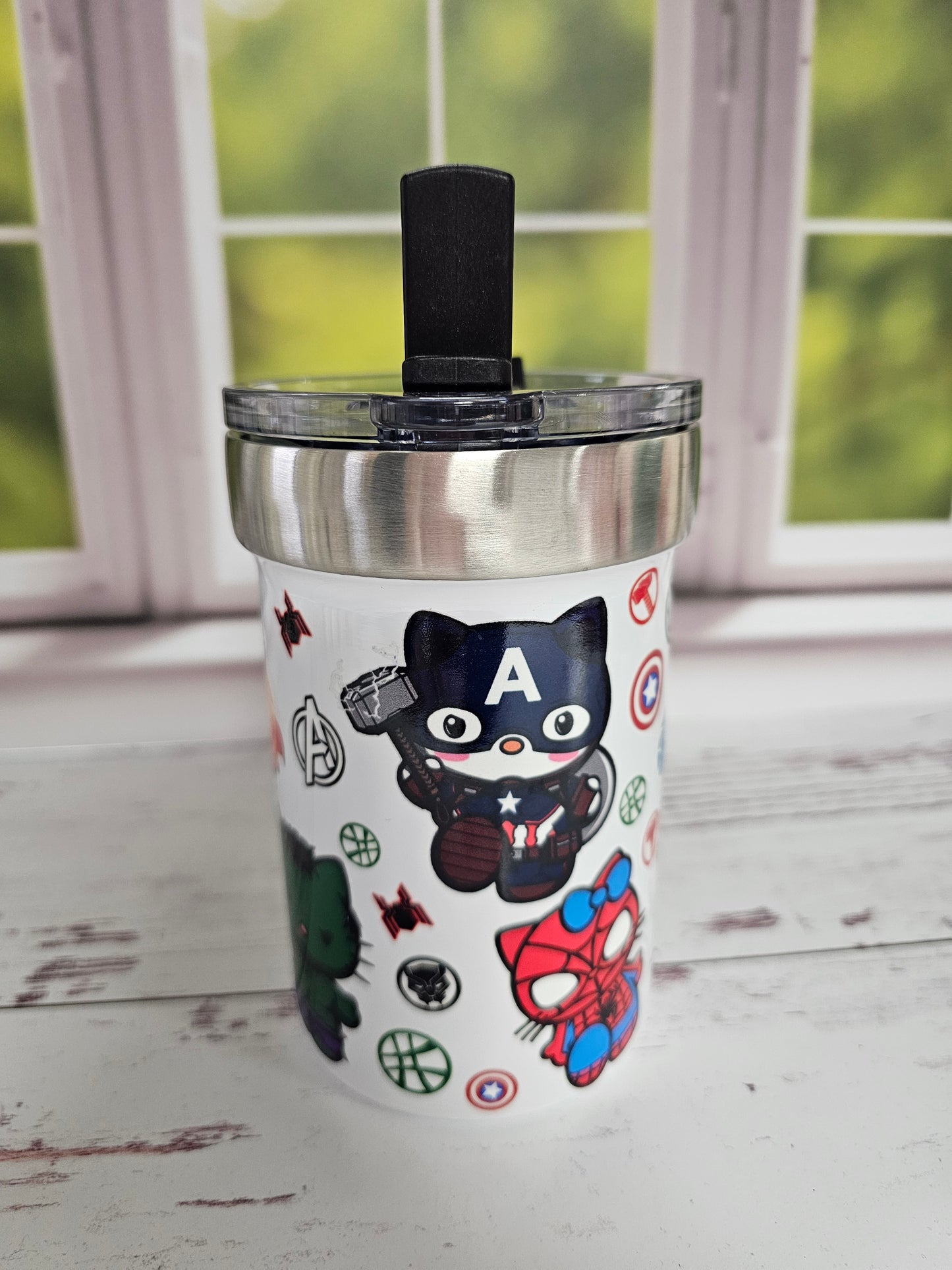 Superhero Cats Water Bottle