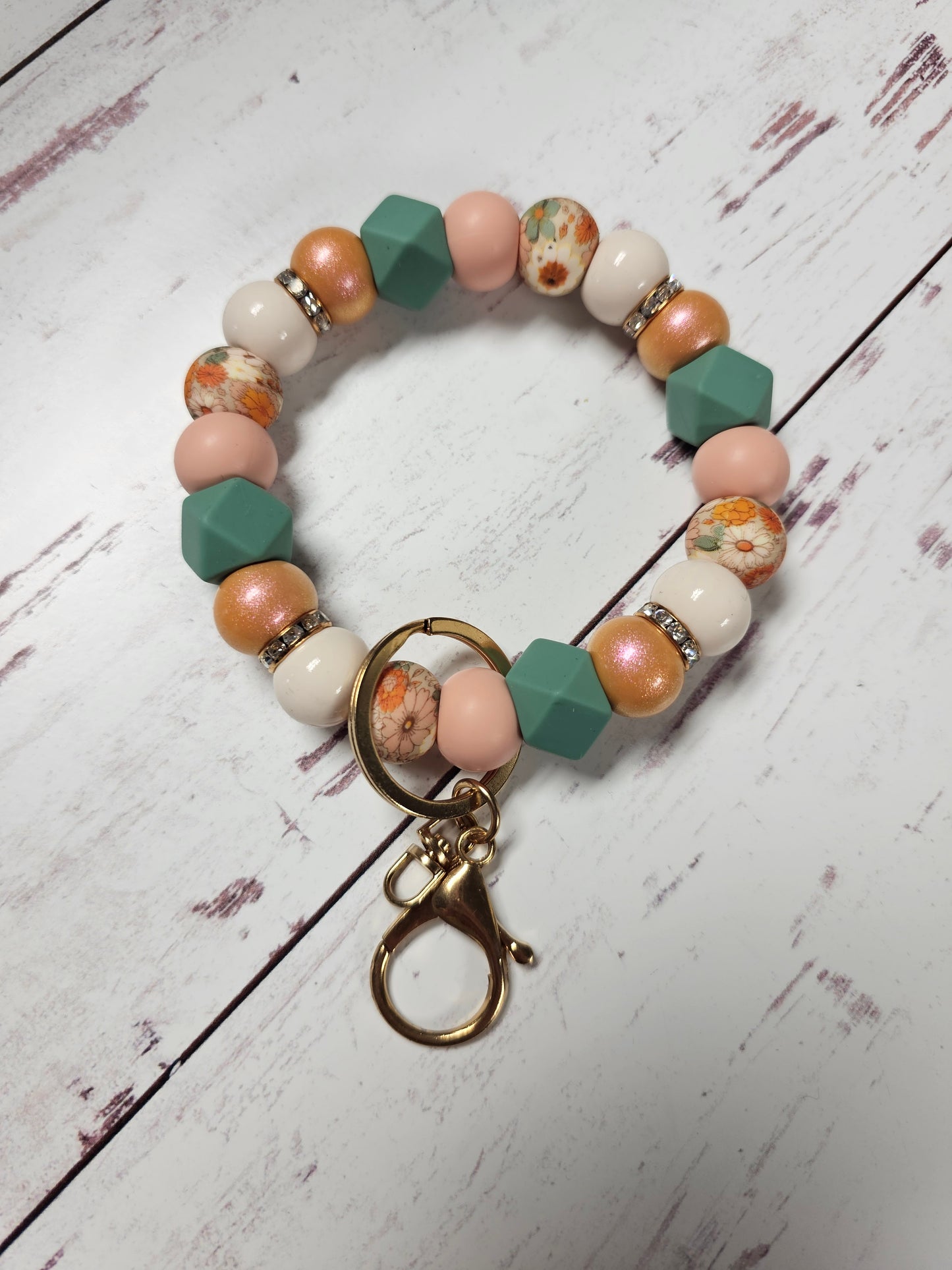 Fall Florals Beaded Wristlet